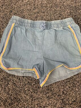 Buffalo David Bitton Light Blue Girls Shorts with Rainbow Trim